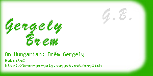 gergely brem business card